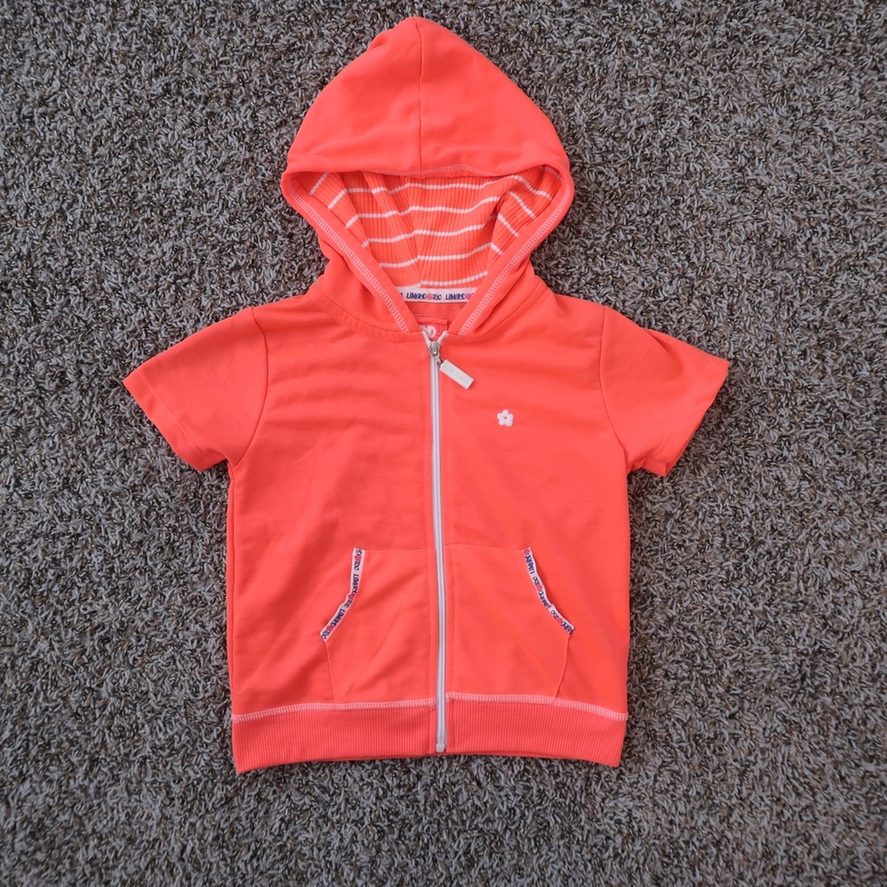 Limited Too Vibrant Orange Short Sleeve Hoodie